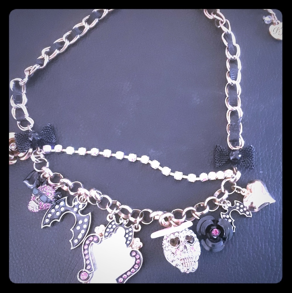 Betsey Johnson Angel Devil Necklace